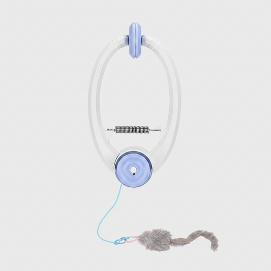Electric Door Hanging Cat Toy – USB Rechargeable Interactive Teaser Blue