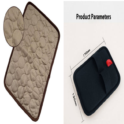 Pet Dog Cat Ice Silk Cold Nest Pad For Cooling In Summer Brown set