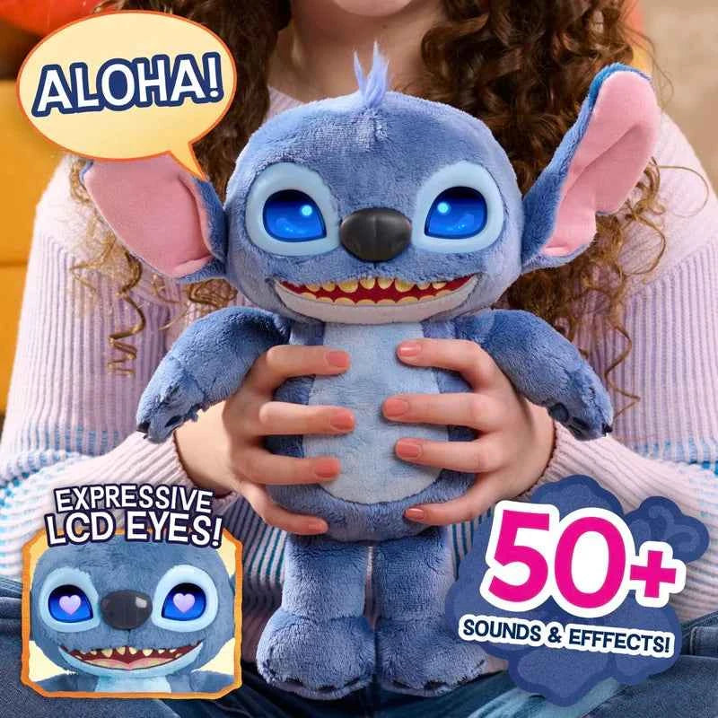 interactive plush toy with lcd eyes light up talking stuffed doll 35cm
