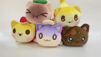 Food Cat Plush Pillow – 9.8" (25cm) Cute Snack Cat Stuffed Toy