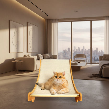 wooden cat scratching pad bed detachable scratch board lounge for indoor cats